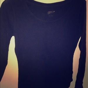 Long Sleeve Black Flannel Tee